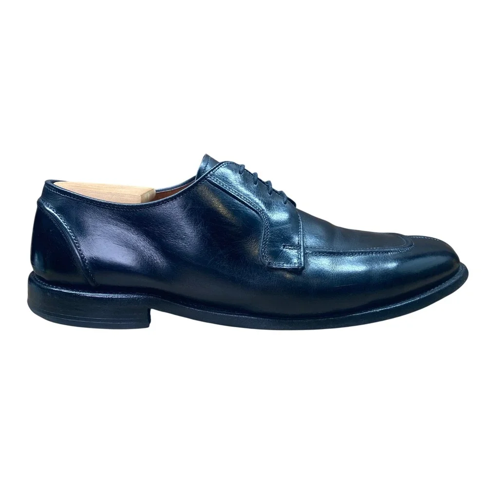 Allen Edmonds Hancock Derby Mens 12 D Black USA Vintage Dress Shoes 8404